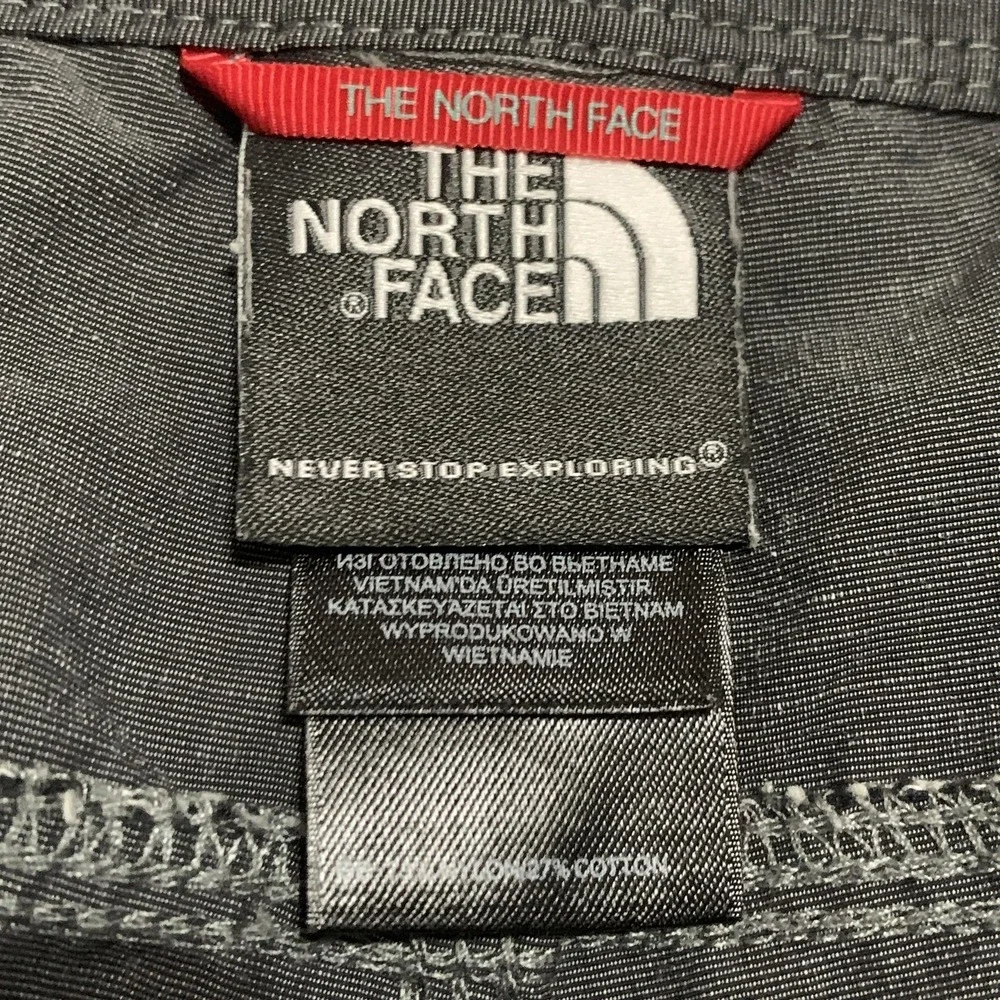 North Face Cargo Shorts Mens 40 Gray Nylon Cotton Outdoor‎ Hiking Zip Off Flaw